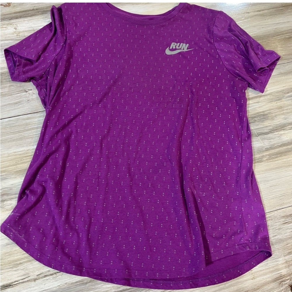 Nike Purple Relaxed Ribbed T-Shirt